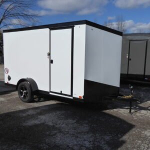 2024 United UJ 6×12 White, Ramp Door (1462) Black-Out Package