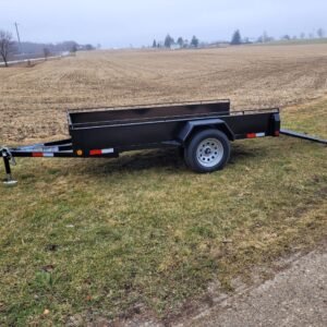 5 x 12 Galvanized Single Axle Steel Landscape ATV/UTV Trailer with 3500 lbs Straight Axle