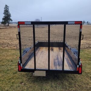 5 x 12 galvanized single axle steel landscape atv/utv trailer with 3500 lbs straight axle