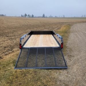 5 x 12 galvanized single axle steel landscape atv/utv trailer with 3500 lbs straight axle