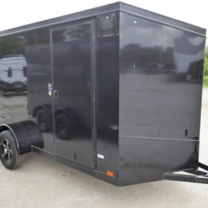 2025 6×12 United UJ (4087) Barn Door- Black-Out Package