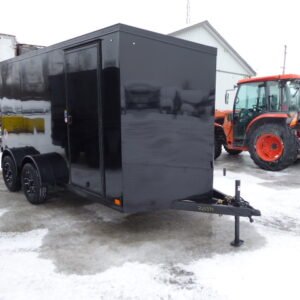 2026 6×14 United UJ Black/ Black-Out Package -Barn Door (5374)